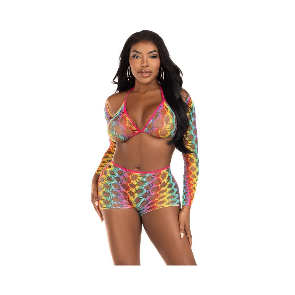 LEG AVENUE - THREE PIECE SET MULTICOLOR