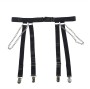 SUBBLIME - 954260 BODY WITH CHAINS + GARTER BELT BLACK S/M