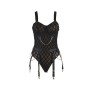 SUBBLIME - 9542277 BODY WITH CHAINS + GARTER BELT BLACK L/XL