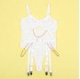 SUBBLIME - 954291 BODY MIT KETTEN + STRUMPFGÜRTEL WEISS L/XL