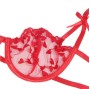SUBBLIME - 954321 REGGISENO + PERIZOMA + CINTURA CON STAMPA A CUORE ROSSO S/M