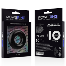 POWERING - ANNEAU PÉNIS SUPER FLEXIBLE ET RÉSISTANT 4,5CM NOIR