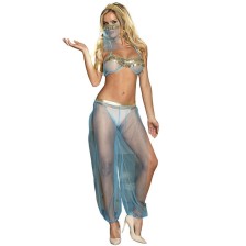 SUBBLIME - SET DI LINGERIE BLU STILE INDIA L/XL