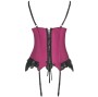LIVCO CORSETTI FASHION - AGRAFENA CF 90436 CORSET + THONG BURGUNDY S/M