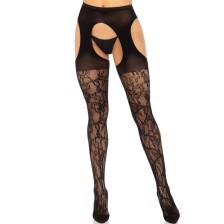 LEG AVENUE - MEIAS LIGAS DE RENDA PRETAS