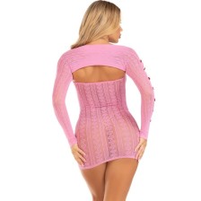 LEG AVENUE - KLEID HERZ & SCHLEIFEN ROSA EINHEITSGRÖSSE