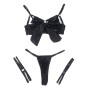 SUBBLIME - 955199 BRA SET WITH ADJUSTABLE BLACK BOW S/M