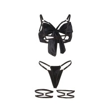 SUBBLIME - 955199 COMPLETO REGGISENO CON FIOCCO NERO REGOLABILE S/M