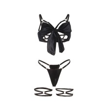 SUBBLIME - 955205 BH-SET MIT VERSTELLBARER SCHWARZER SCHLEIFE L/XL