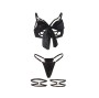 SUBBLIME - 955205 ENSEMBLE SOUTIEN-GORGE AVEC NŒUD NOIR RÉGLABLE L/XL