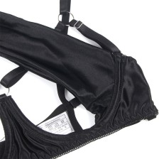 SUBBLIME - 955205 ENSEMBLE SOUTIEN-GORGE AVEC NŒUD NOIR RÉGLABLE L/XL
