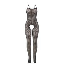 SUBBLIME - 951726 BLACK ELASTIC FISHNET CROTCHLESS BODYSTOCKING ONE SIZE