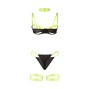 SUBBLIME - 955281 CONJUNTO DE SUTIÃ COM COLAR E DETALHES NAS PERNAS VERDE FLUORESCENTE L/XL
