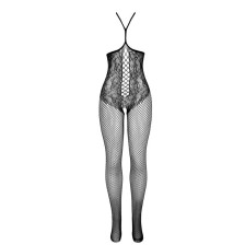 SUBBLIME - 951849 BODYSTOCKING RÉSILLE OUVERT ET COL LICOU NOIR TAILLE UNIQUE