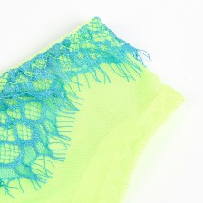 SUBBLIME - 955311 COMPLETO REGGISENO CON PIZZO E LINEE GIARRETRICI VERDE E BLU S/M
