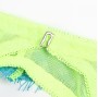 SUBBLIME - 955311 CONJUNTO DE SUTIÃ COM RENDA E LIGAS VERDE E AZUL S/M