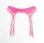 SUBBLIME - 955359 SET OF BRA WITH LACE AND GARTER LINKS PINK AND PURPLE S/M