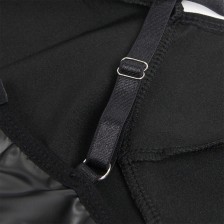 SUBBLIME - 955373 ROBE À BRETELLES EN CUIR NOIR S/M