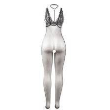 SUBBLIME - 951993 SCHWARZ TRANSPARENTER NETZ-BODYSTOCKING MIT SCHRITTFREIEM UNTERTEIL EINE GRÖSSE