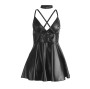 SUBBLIME - 955380 DRESS WITH BLACK LEATHER STRAPS L/XL