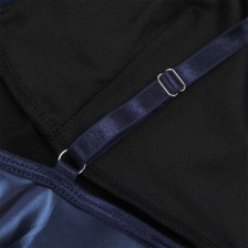 SUBBLIME - 955410 ROBE À BRETELLES EN CUIR BLEU S/M