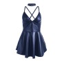 SUBBLIME - 955427 DRESS WITH BLUE LEATHER STRAPS L/XL