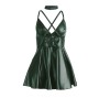 SUBBLIME - 955441 KLEID MIT GRÜNEN LEDERTRÄGERN L/XL
