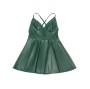 SUBBLIME - 955441 VESTIDO COM ALÇAS DE COURO VERDE L/XL