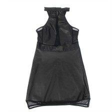 SUBBLIME - 955472 HALTER NECK DRESS WITH TRANSPARENCIES BLACK S/M