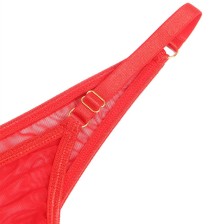 SUBBLIME - 955519 BH-SET MIT KETTEN UND MESH-HERZ ROT S/M