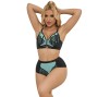 SUBBLIME - 955557 SET REGGISENO IN VERNICE VERDE CON CERNIERA S/M