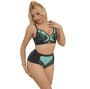 SUBBLIME - 955557 SET REGGISENO IN VERNICE VERDE CON CERNIERA S/M