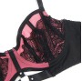 SUBBLIME - 955571 CONJUNTO DE SUTIÃ DE COURO VERDE COM ZÍPER DE MALHA ROSA P/M