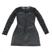 SUBBLIME - 955601 ROBE À MANCHES LONGUES AVEC DENTELLE NOIRE L/XL