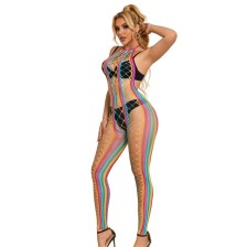 SUBBLIME - 952358 VESTITO A RETE CON COLLO ALTO ARCOBALENO TAGLIA UNICA