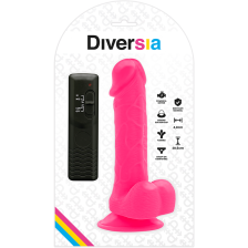 DIVERSIA - FLEXIBLE VIBRATING DILDO PINK 20.5 CM -O- 4.2 CM