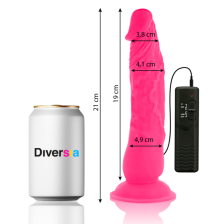 DIVERSIA - FLEXIBLER VIBRIERENDER DILDO ROSA 21 CM -O- 4.9 CM