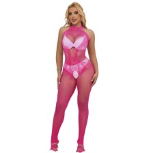 SUBBLIME - 952389 BODYSTOCKING MIT SCHWIMMENDEM SCHNITT AUS NETZ UND SPITZE EINE GRÖSSE