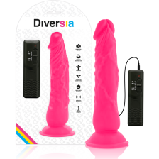 DIVERSIA - FLEXIBLE VIBRATING DILDO PINK 21 CM -O- 4.9 CM