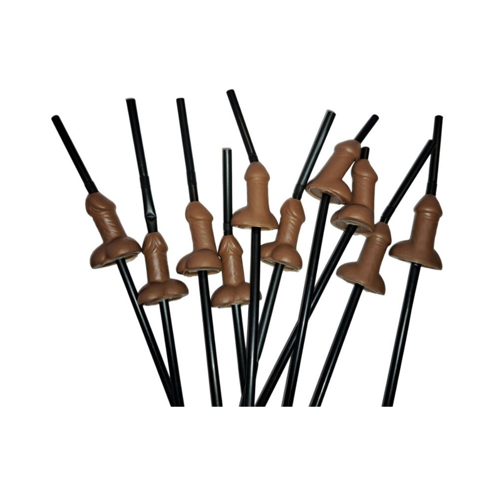 DIABLO PICANTE - BAG OF 10 NATURAL BIG PENIS STRAWS
