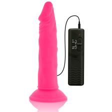 DIVERSIA - DILDO VIBRANTE FLEXÍVEL ROSA 23 CM -O- 4.3 CM