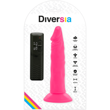 DIVERSIA - DILDO VIBRANTE FLEXÍVEL ROSA 23 CM -O- 4.3 CM