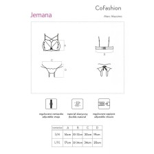 LIVCO CORSETTI FASHION - JEMANA CF 90414 REGGISENO + PERIZOMA NERO S/M