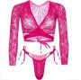 LEG AVENUE - TOP CROP SPITZE MIT TANGA