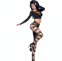 CHILIROSE - CR 3654 TOP E LEGGINS PRETO S/M