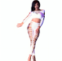 CHILIROSE - CR 3654 TOP & LEGGINS BRANCO S/M