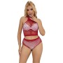 SUBBLIME - 952402 FISHNET SET COM DIAMANTES ROSA TAMANHO ÚNICO
