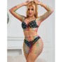 SUBBLIME - 952440 2-PIECE FISHNET SET LONG SLEEVE RAINBOW ONE SIZE