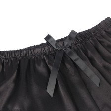 SUBBLIME - 953942 LÄSSIGE SEIDENNACHTHEMD + SPITZENHOSE SCHWARZ L/XL