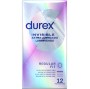 DUREX - EXTRA LUBRICATED INVISIBLE CONDOMS 12 UNITS